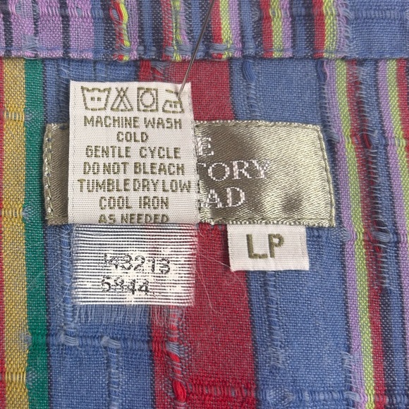 The Territory Ahead Multicolor Striped Shirt. Size LP. 3/4 Length Sleeves. - Picture 3 of 7